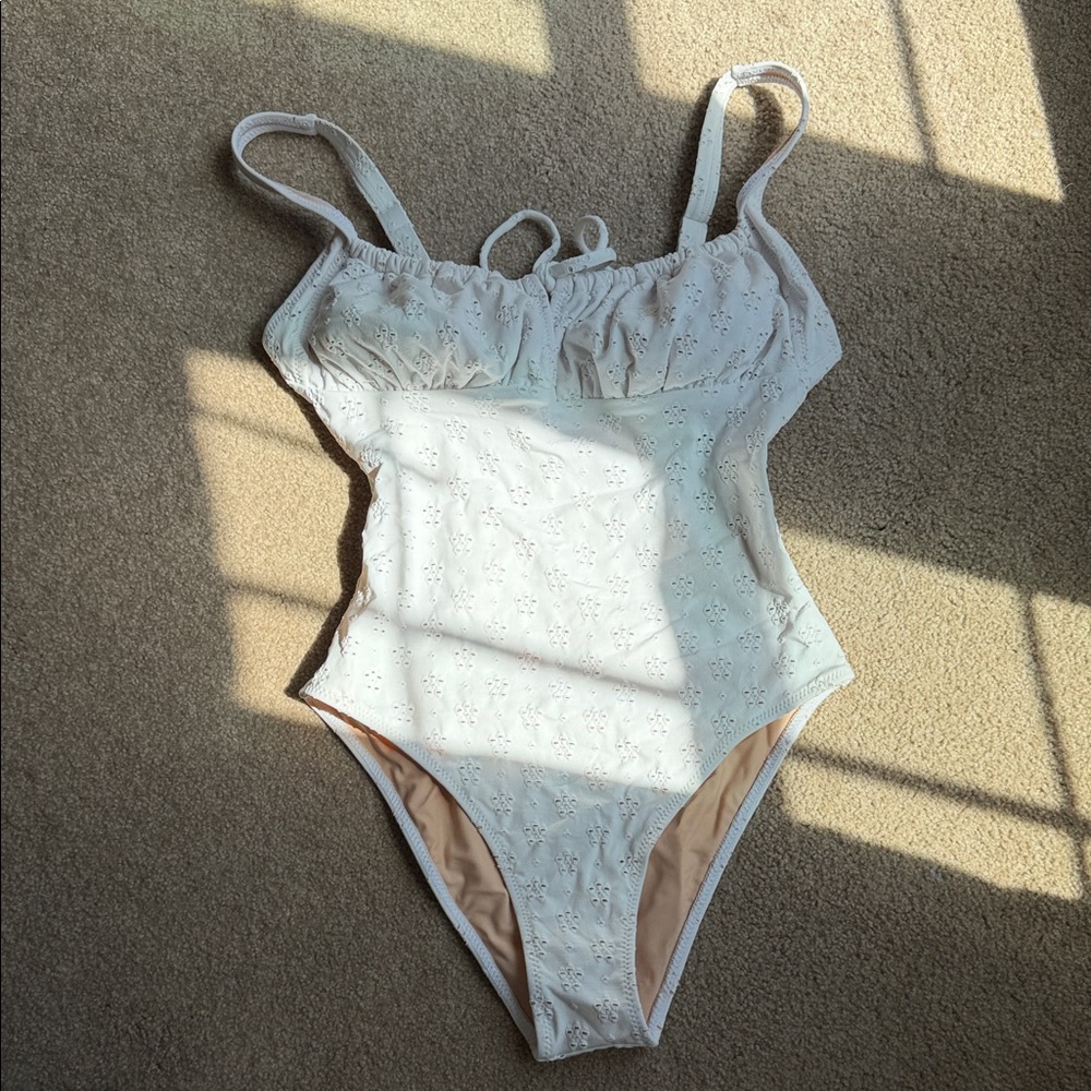 White Eyelet One-Piece Swimsuit